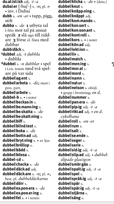 ord SAOL - det fortsätter...