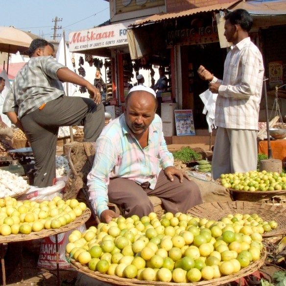 Marknad i Mapusa, Goa
