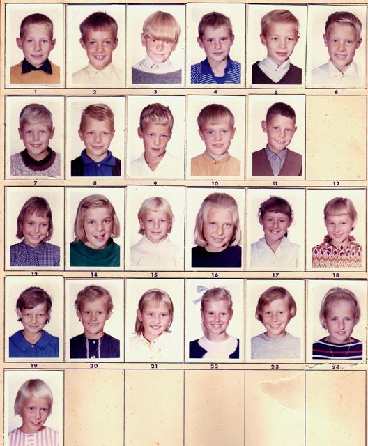 Andra klass - Djupadalsskolan 1963 - förstora