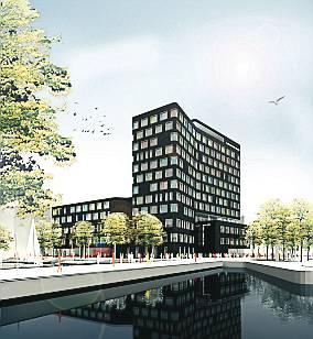 Tyfonen Högskolan till vänster